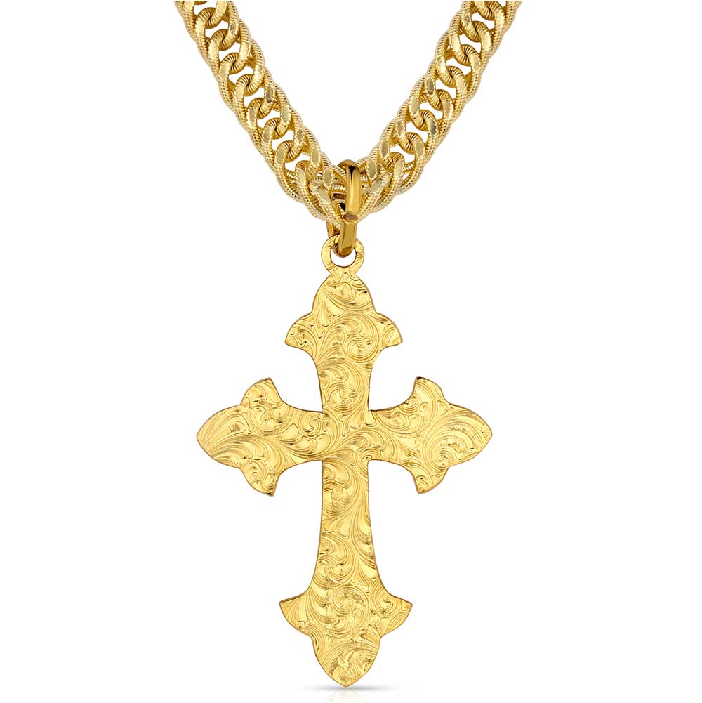 Montana Harvest Moon Cross Necklace NC2105G