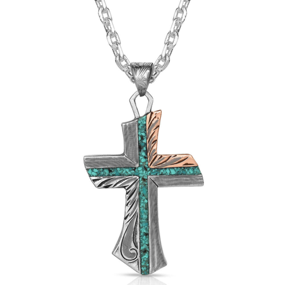 Montana Inner Light Turquoise Cross Necklace NC4779