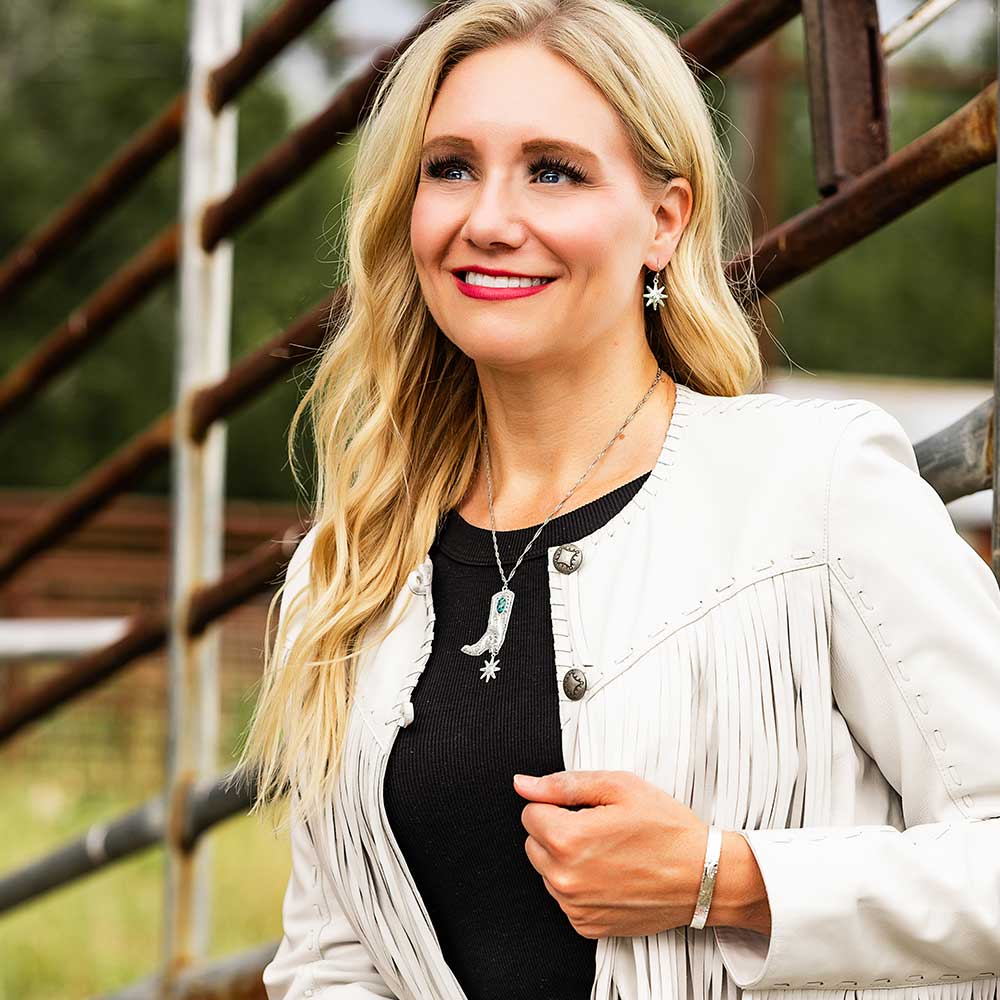 Montana Chiseled Boots & Spurs Turquoise Necklace NC5667