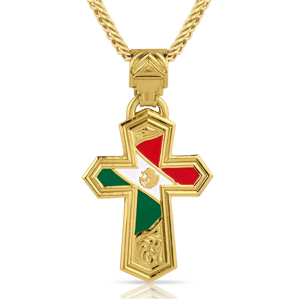 Montana Mexican Pride Cross Necklace NC5763