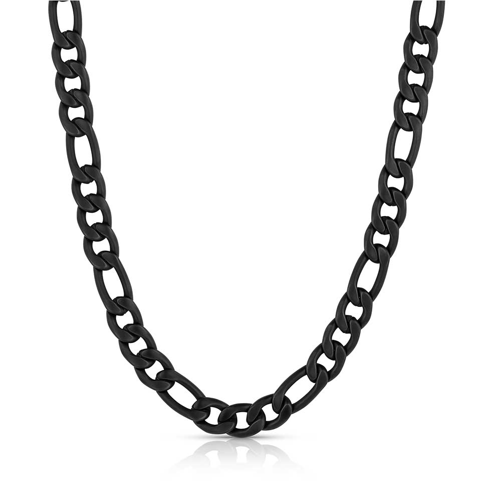 Montana Midnight Onyx Figaro Chain Necklace NC6093