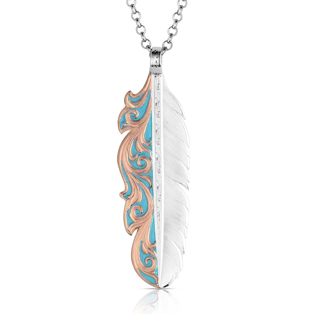 Montana Alpine Glow Feather Necklace NC6405