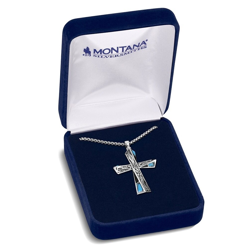 Montana Still Waters Turquoise Cross Necklace NC6517