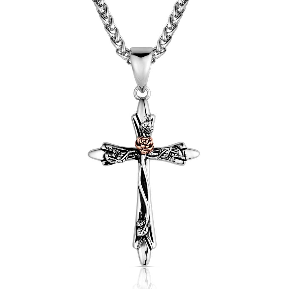 Montana Thorns and Roses Cross Necklace NC6528