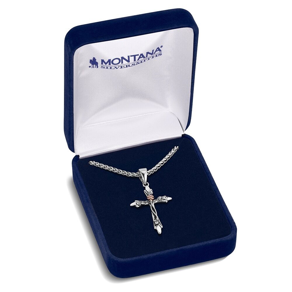 Montana Thorns and Roses Cross Necklace NC6528