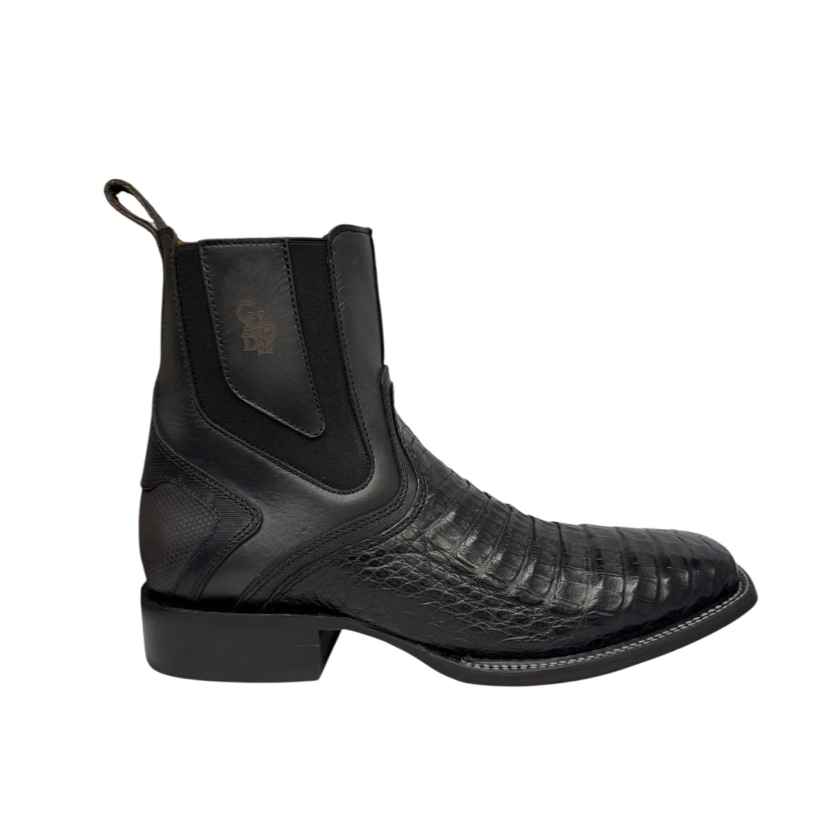 Cuadra Men's Caiman Zipper & Elastic Square Toe CU891 - Plunge Negro