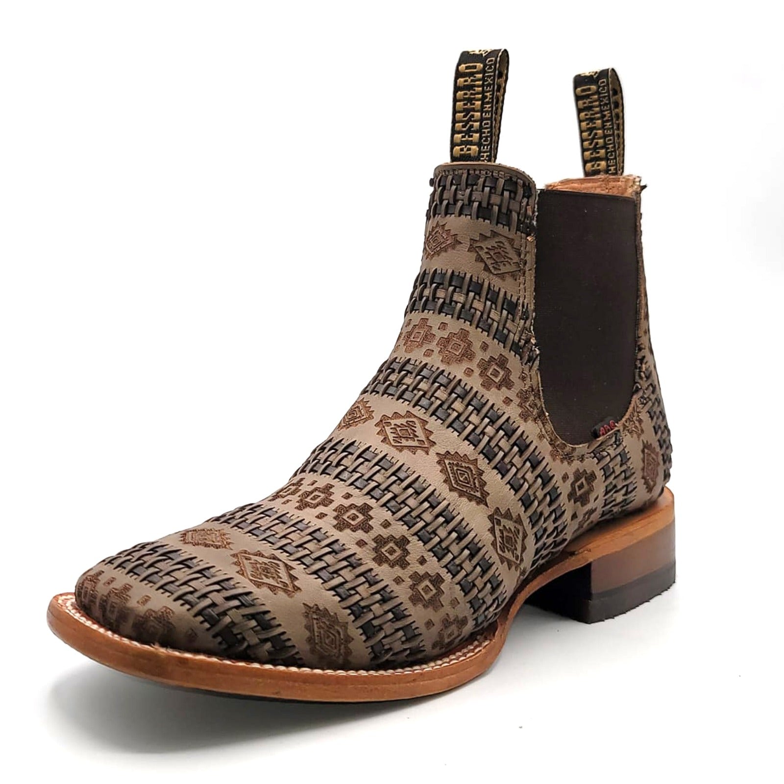 Botin El Besserro Imit. Cincelado Apache Est.6446 - Capuchino