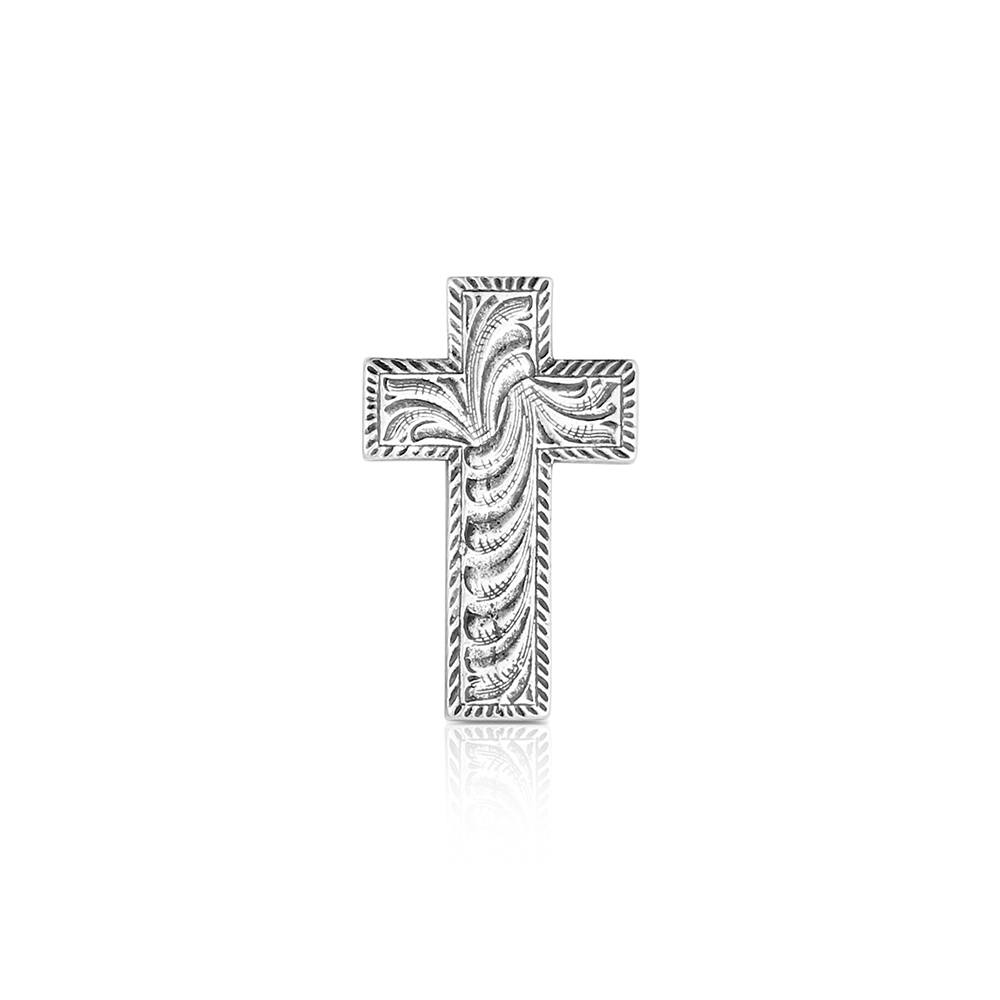 Montana Light Engraved Cross Pin PIN6514