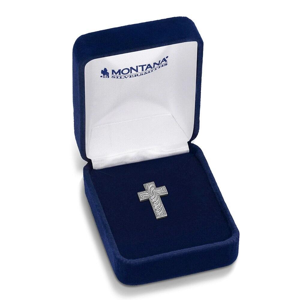 Montana Light Engraved Cross Pin PIN6514