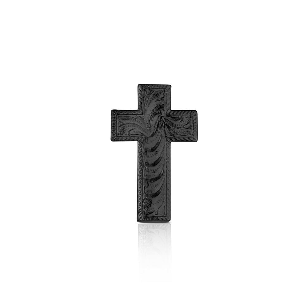 Montana Dark Engraved Cross Pin PIN6515