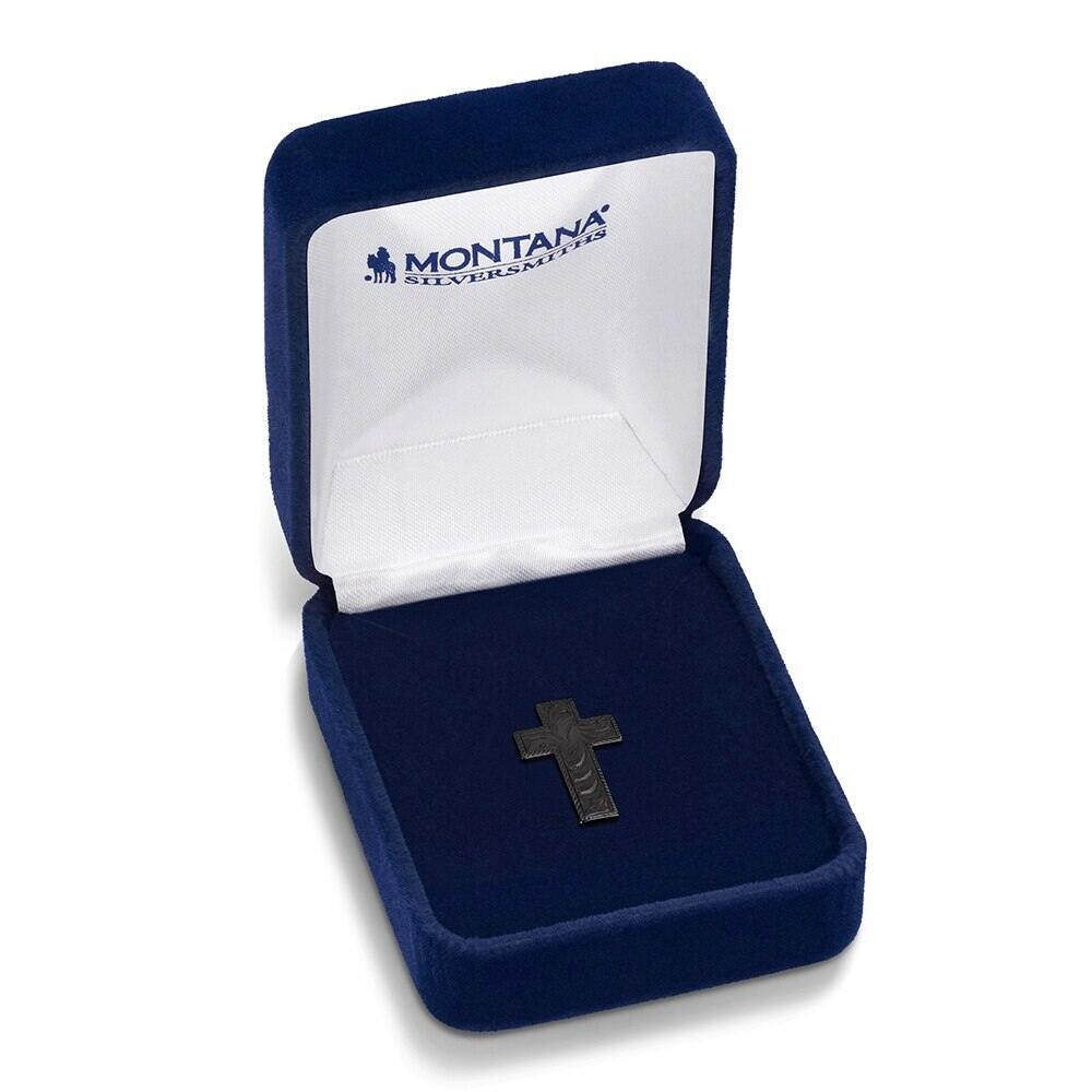 Montana Dark Engraved Cross Pin PIN6515