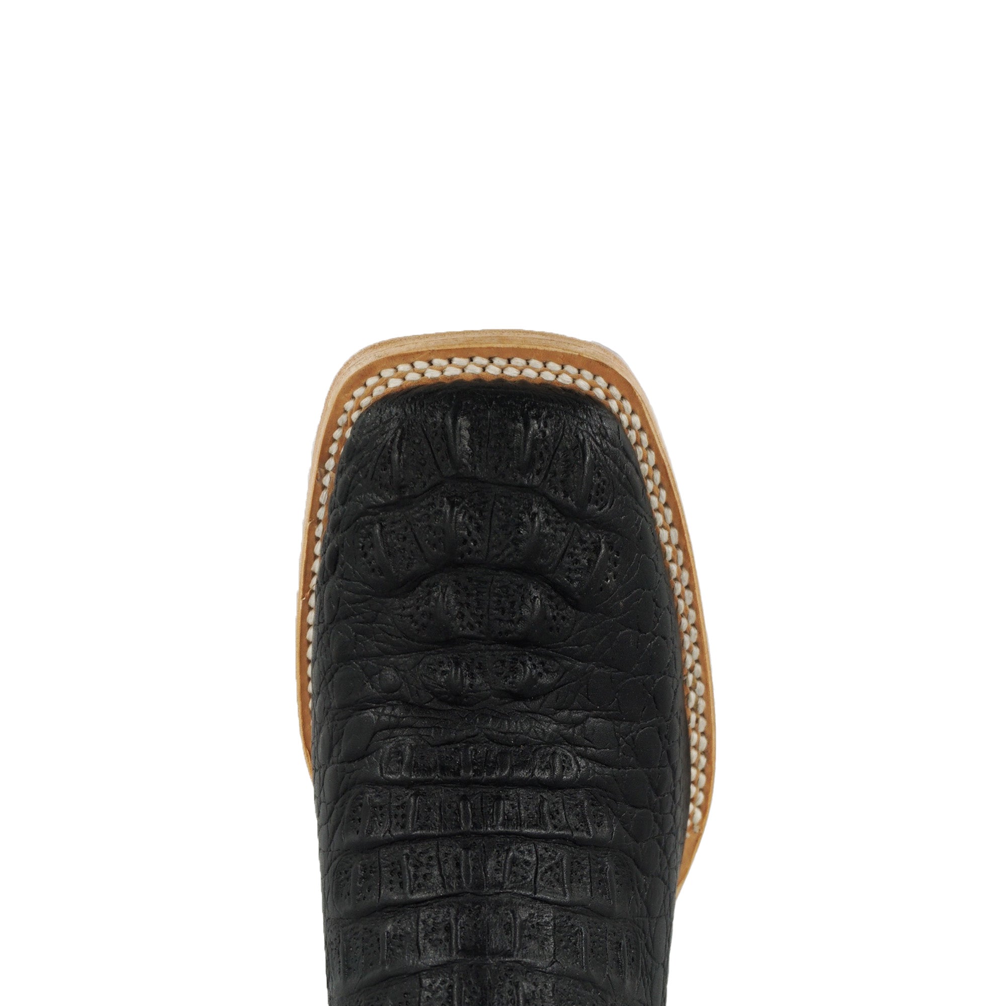 Pistolero Men's Square Toe Imitation Crocodile 1160 - Black