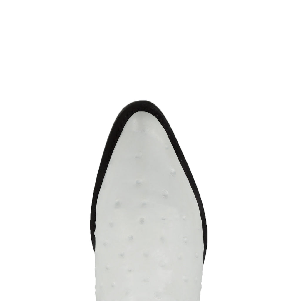 Pistolero Men's J Toe Imitation Ostrich 1091C - White