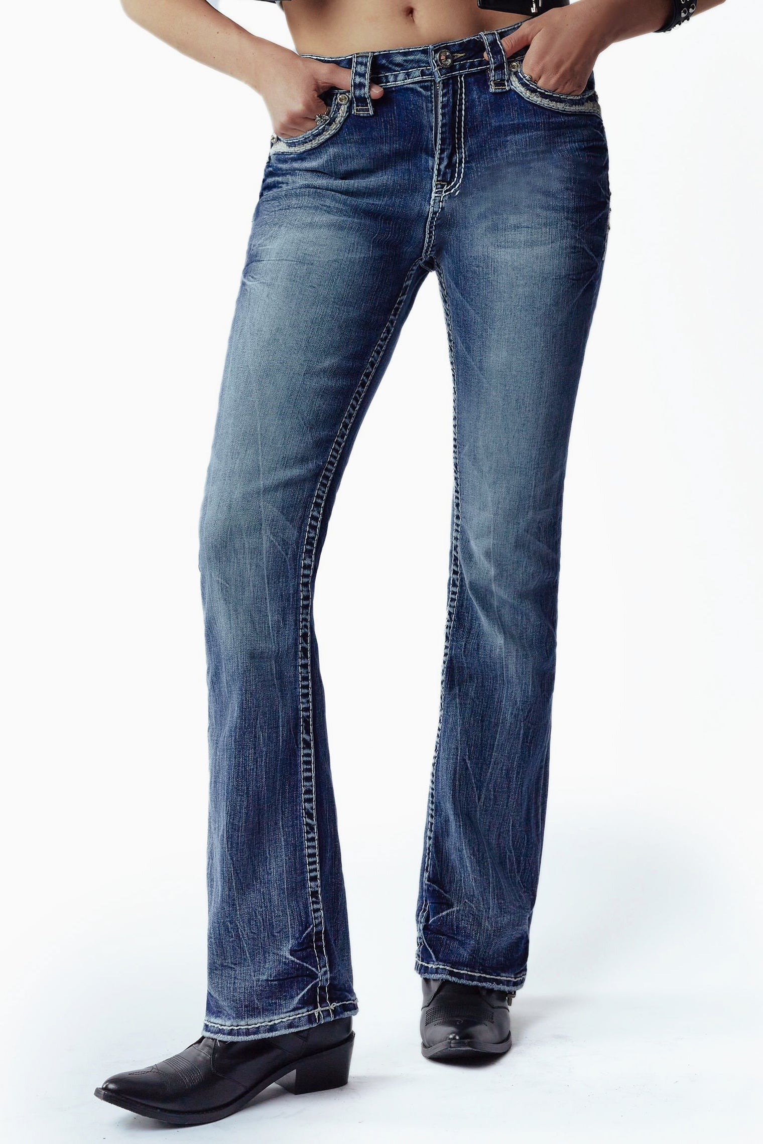 Rock In LA Womens Bootcut Jeans RA9323