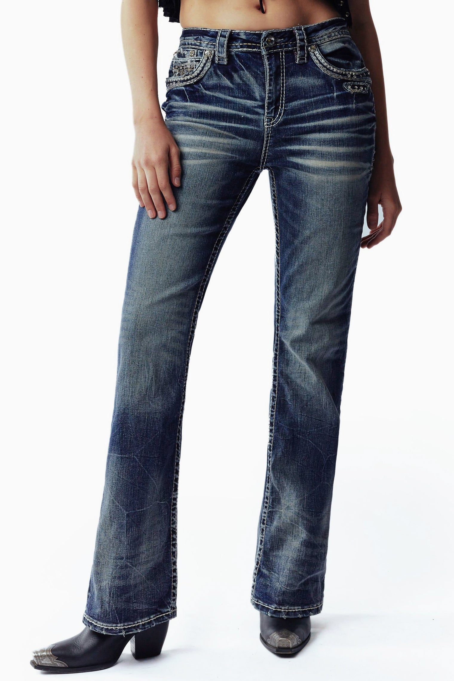 Rock In LA Womens Bootcut Jeans RA9324