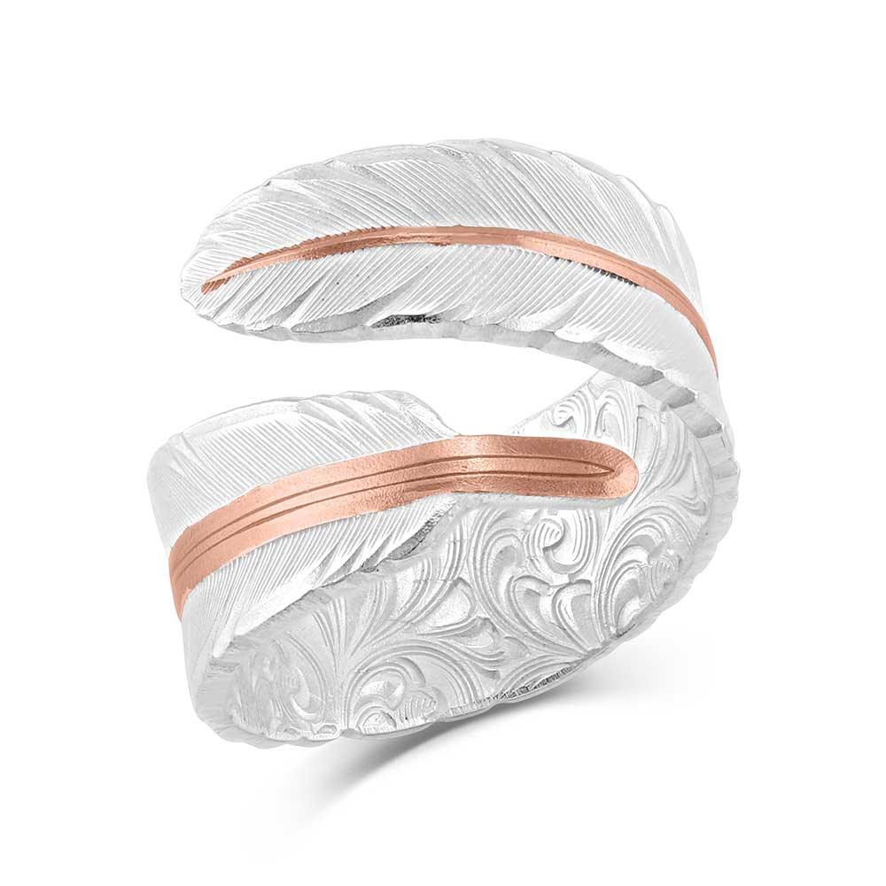 Montana Rose Gold Filament Feather Ring Size 7 RG3430RG