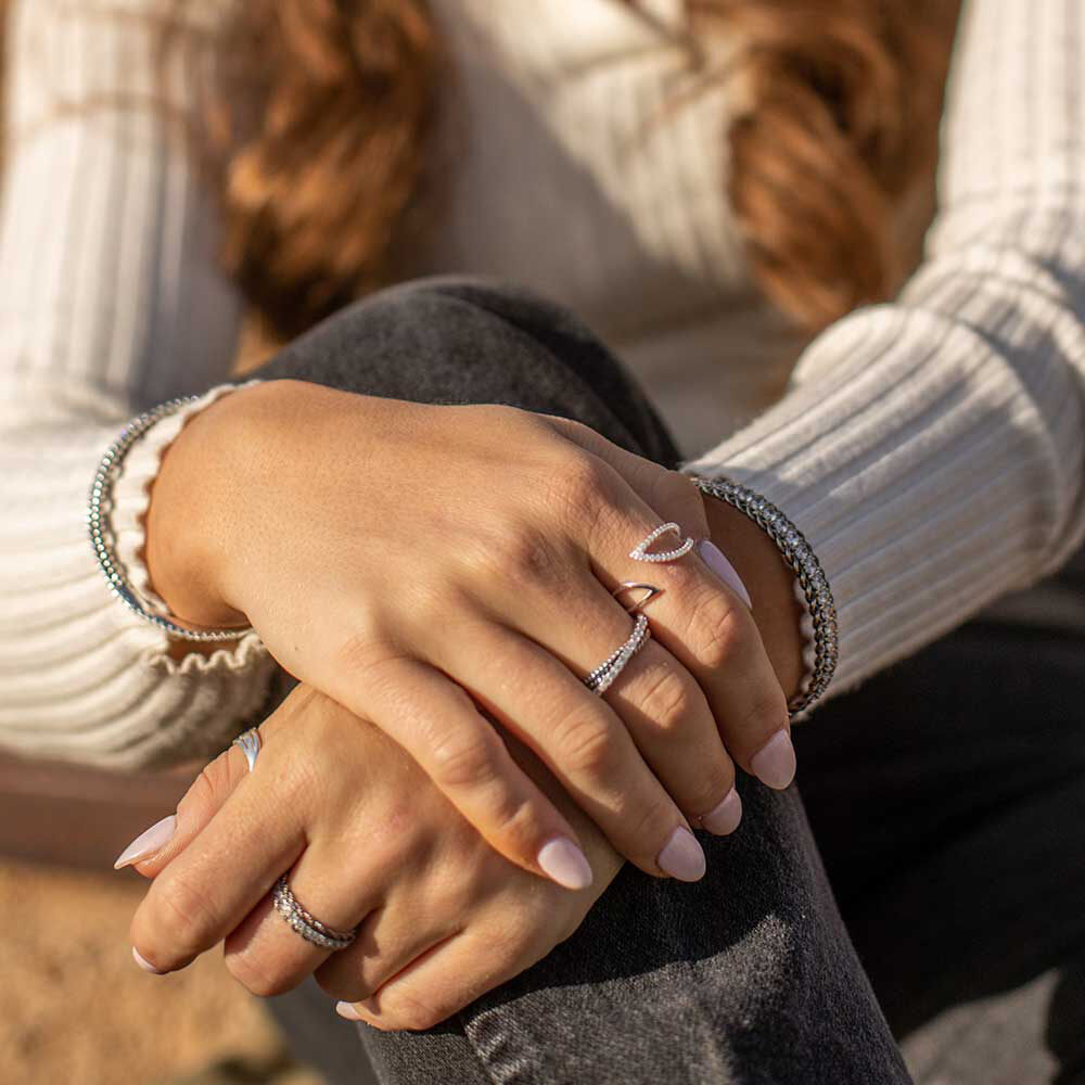 Montana Crystal Crossover Open Ring RG5624