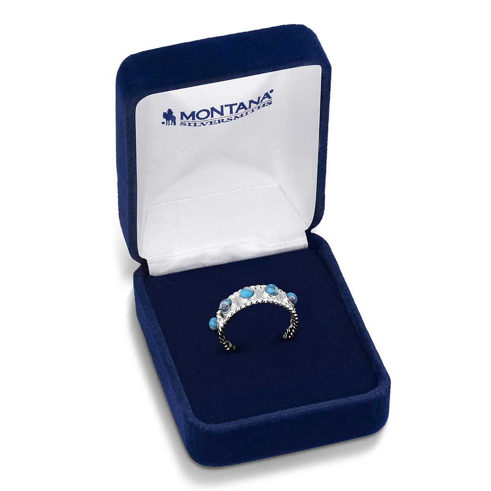 Montana Pebbled Turquoise Wrap Ring RG6216