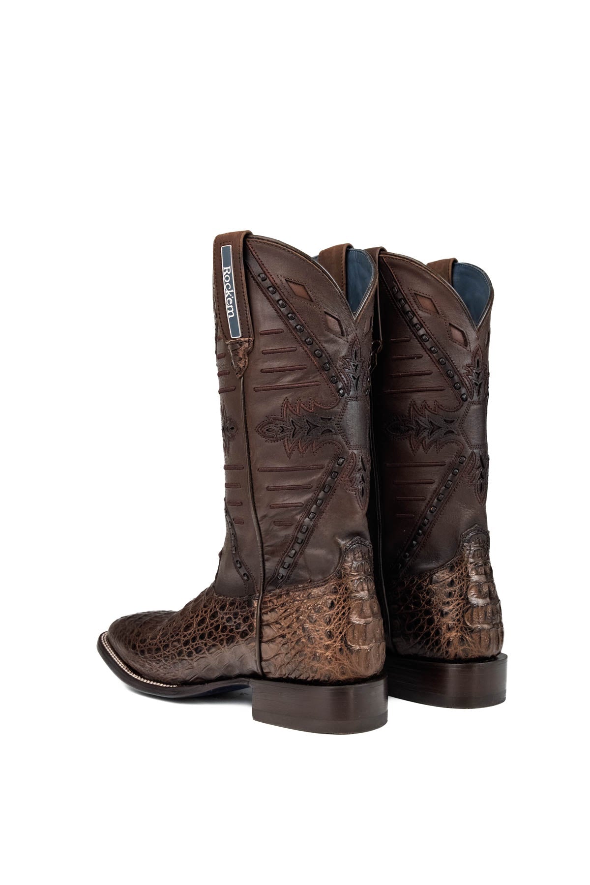 Rock'em Men's Caiman Hornback Belcrest Square Toe Cowboy Boot MR16 - Copper