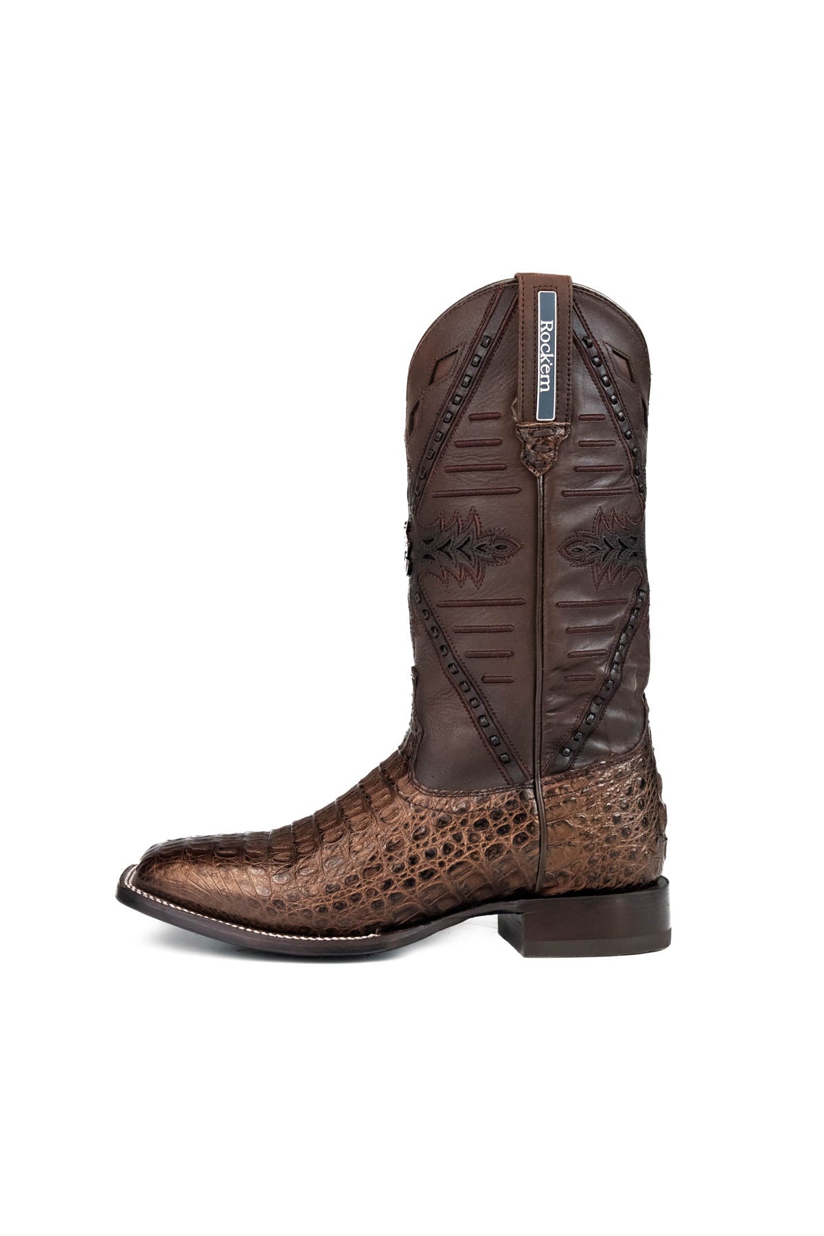 Rock'em Men's Caiman Hornback Belcrest Square Toe Cowboy Boot MR16 - Copper