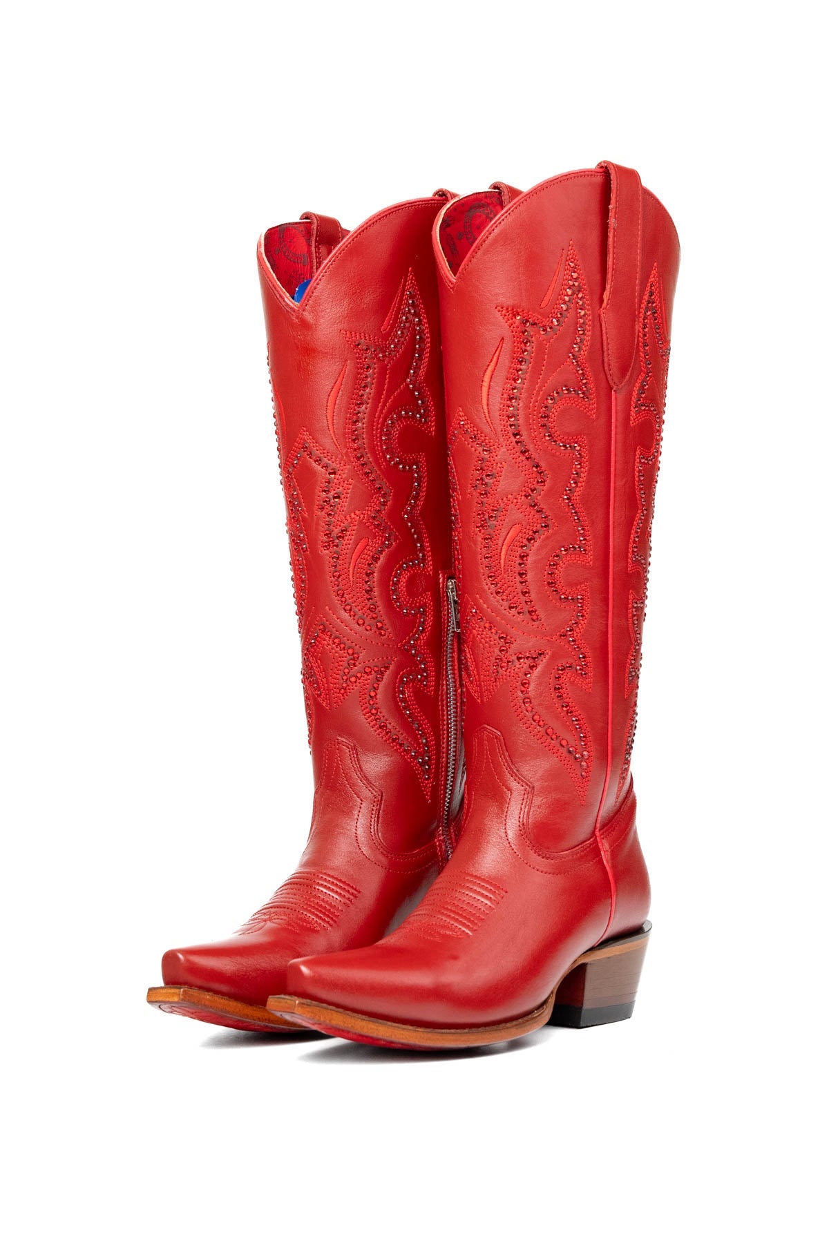 Rock'em Marbella Tall Red Bottom Snip Toe Cowgirl Boot 016 - Red