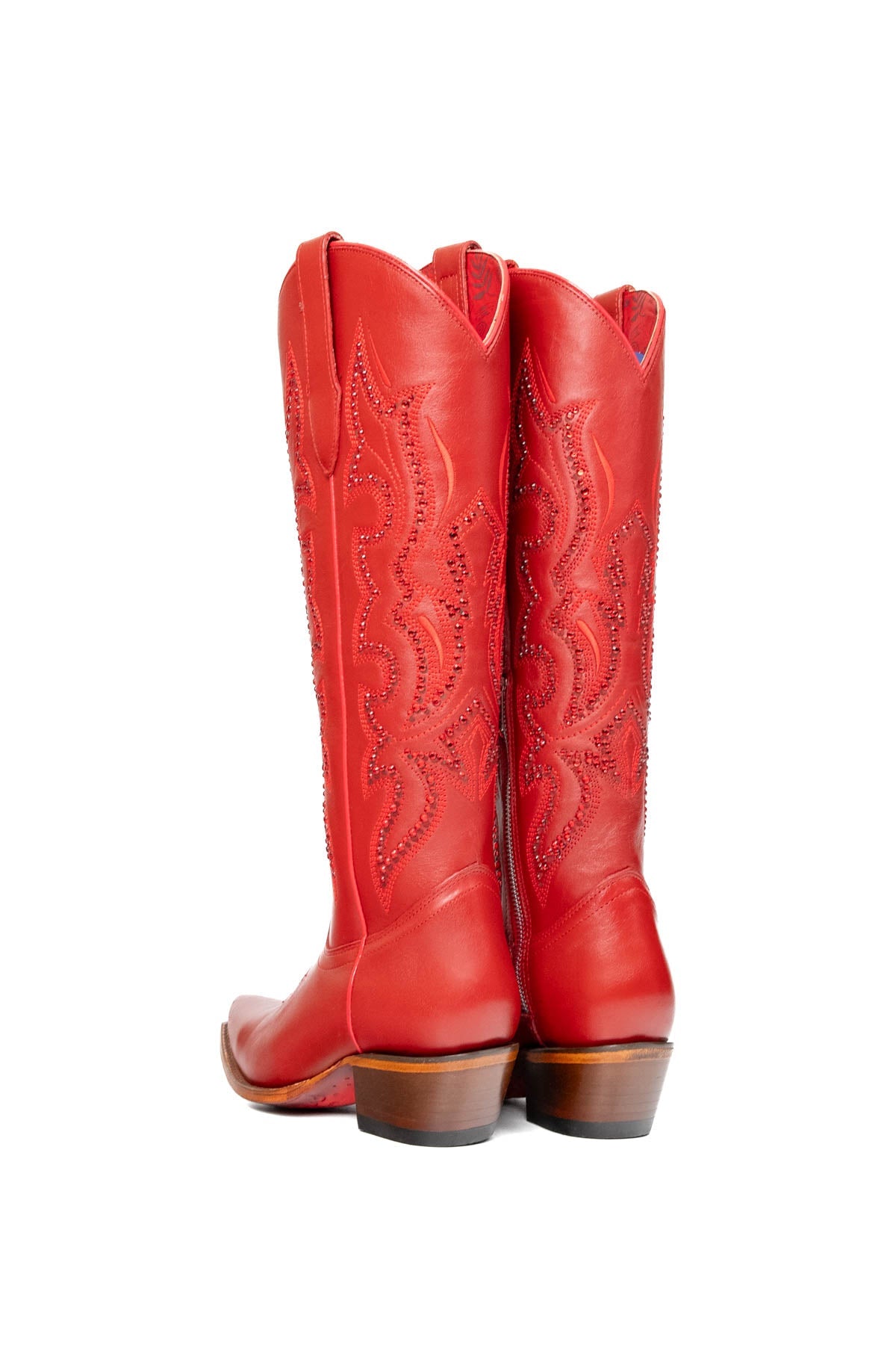 Rock'em Marbella Tall Red Bottom Snip Toe Cowgirl Boot 016 - Red
