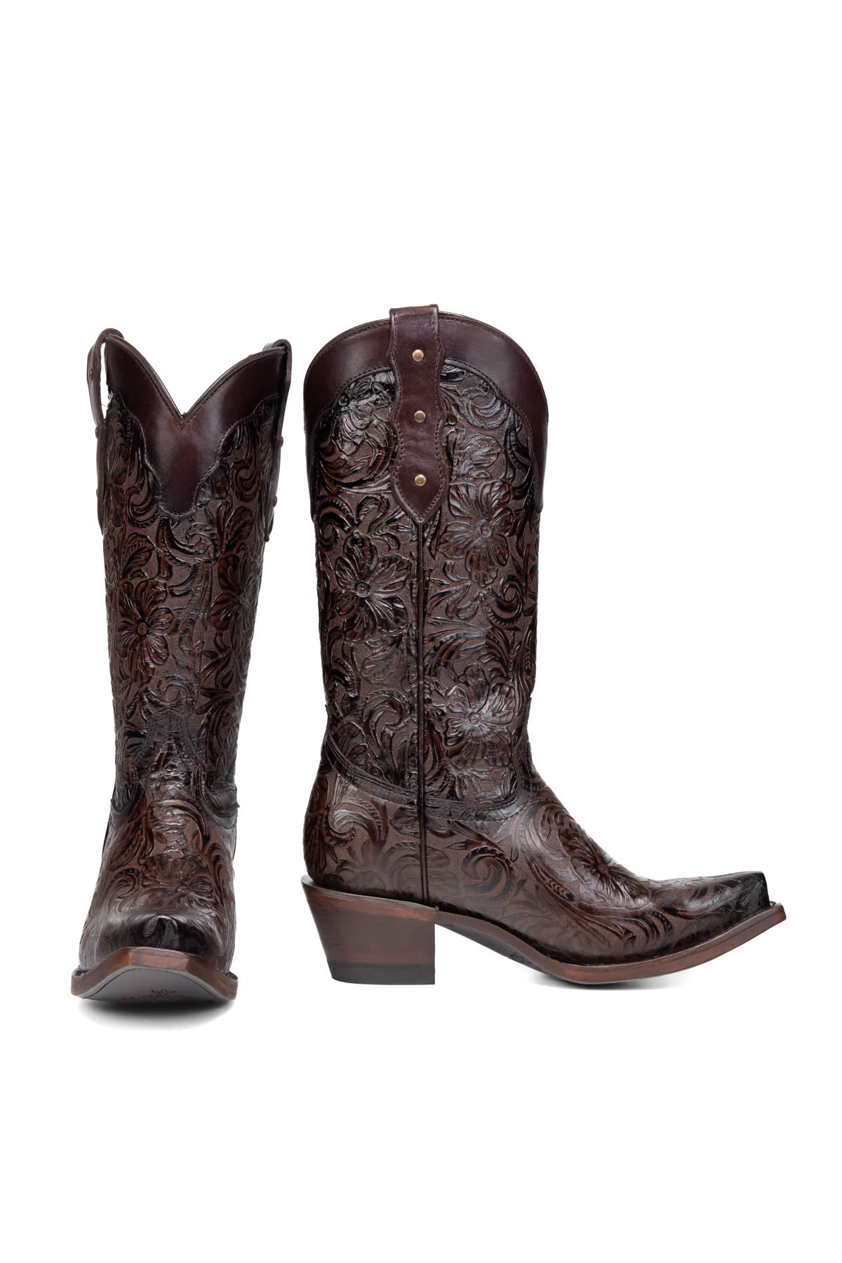 Rock'em Mila Flor de Luz Snip Toe Cowgirl Boot 652 - Brown