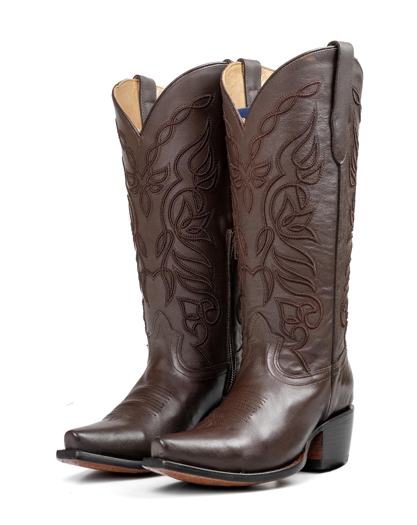 Rock'em Sally Midi Wide Calf Snip Toe Cowgirl Boot 011 - Brown