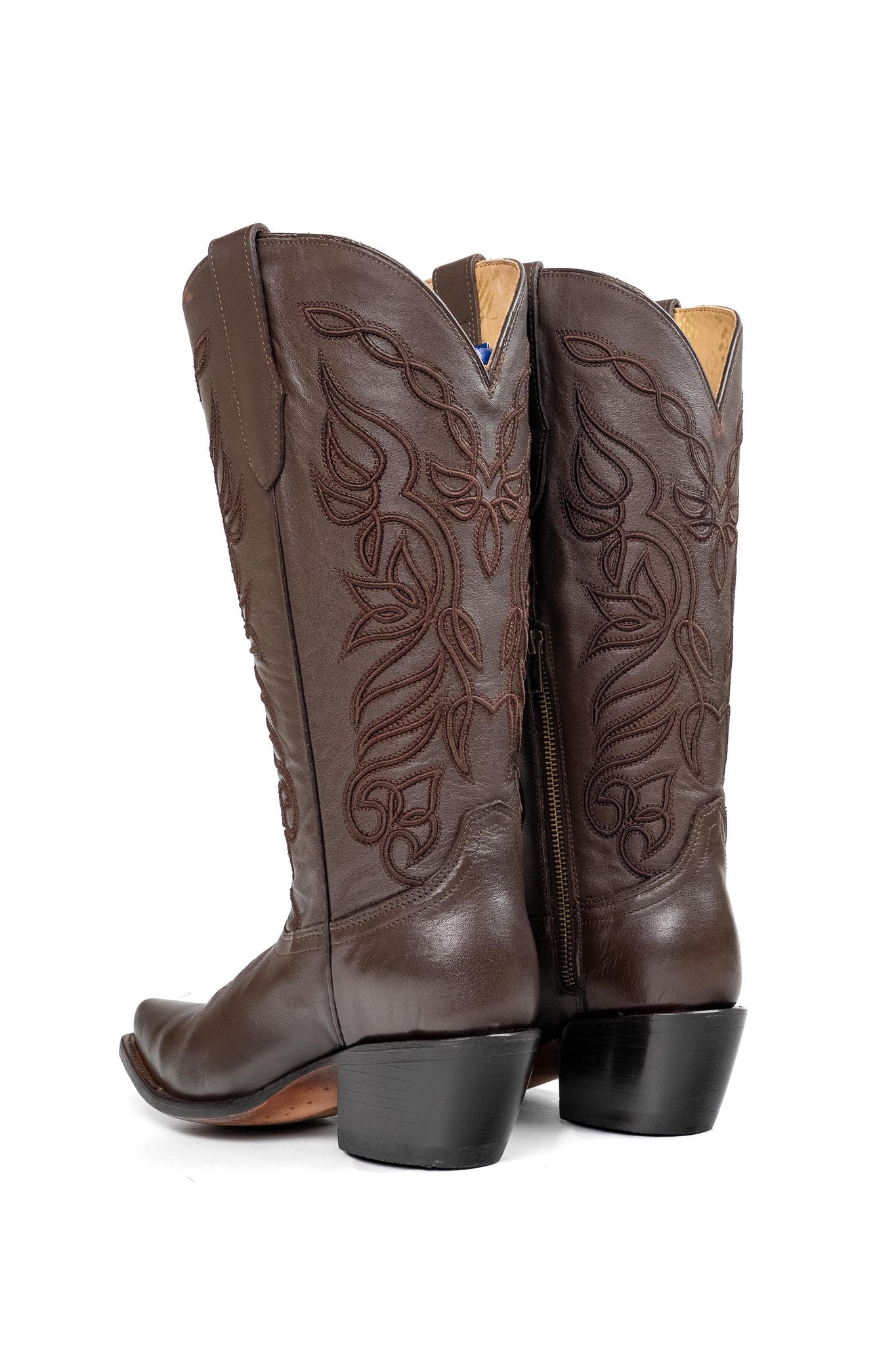 Rock'em Sally Midi Wide Calf Snip Toe Cowgirl Boot 011 - Brown