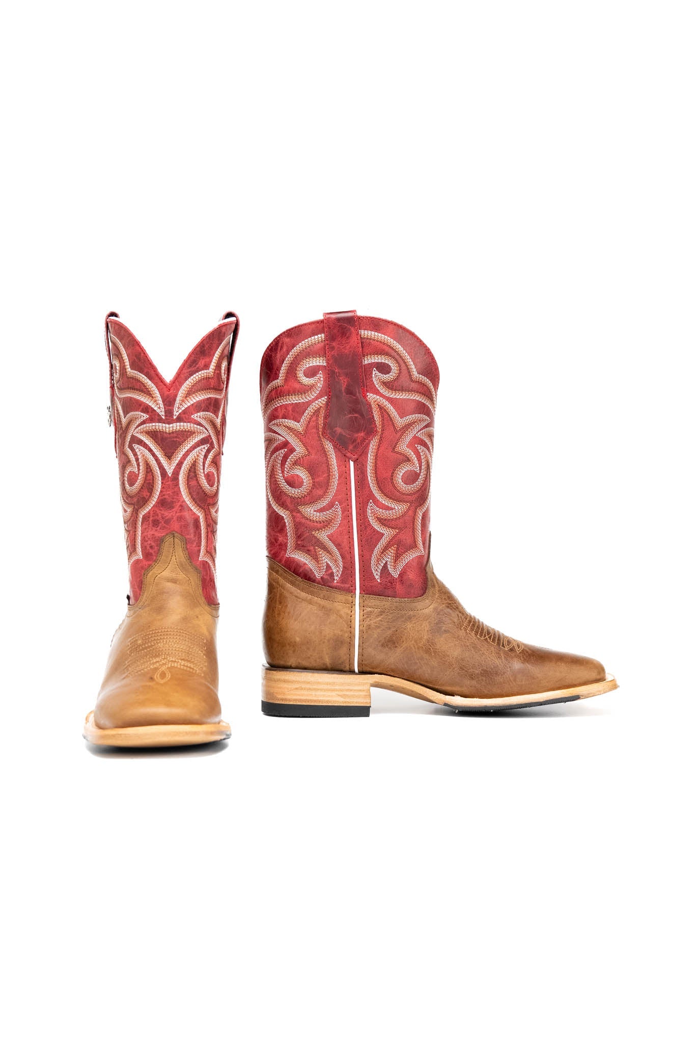 Rock'em Men's Heritage Square Toe Cowboy Boot MR03 - Camel