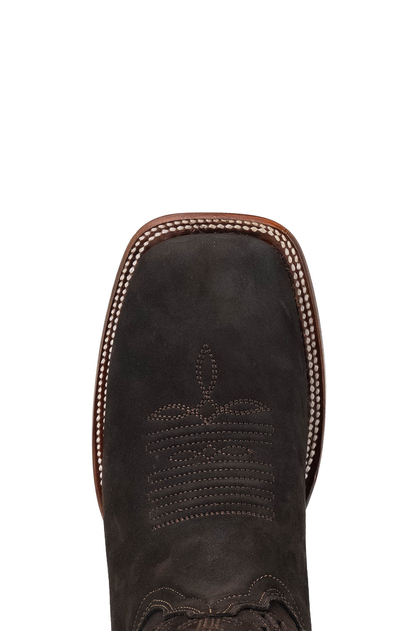 Rock'em Men's Bradley Square Toe Cowboy Boot MR19 - Nobuck Mocha
