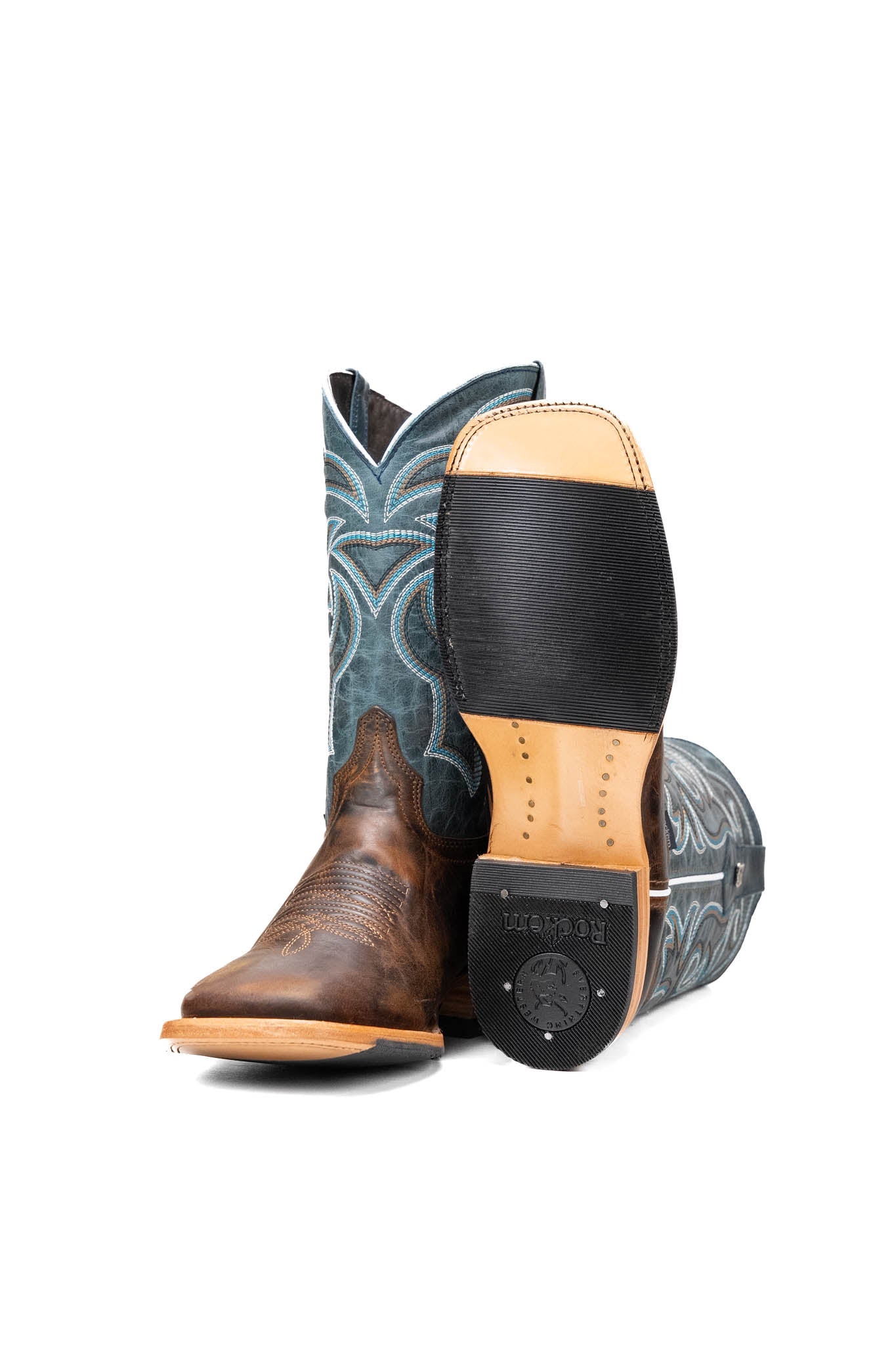 Rock'em Men's Heritage Square Toe Cowboy Boot MR04 - Honey