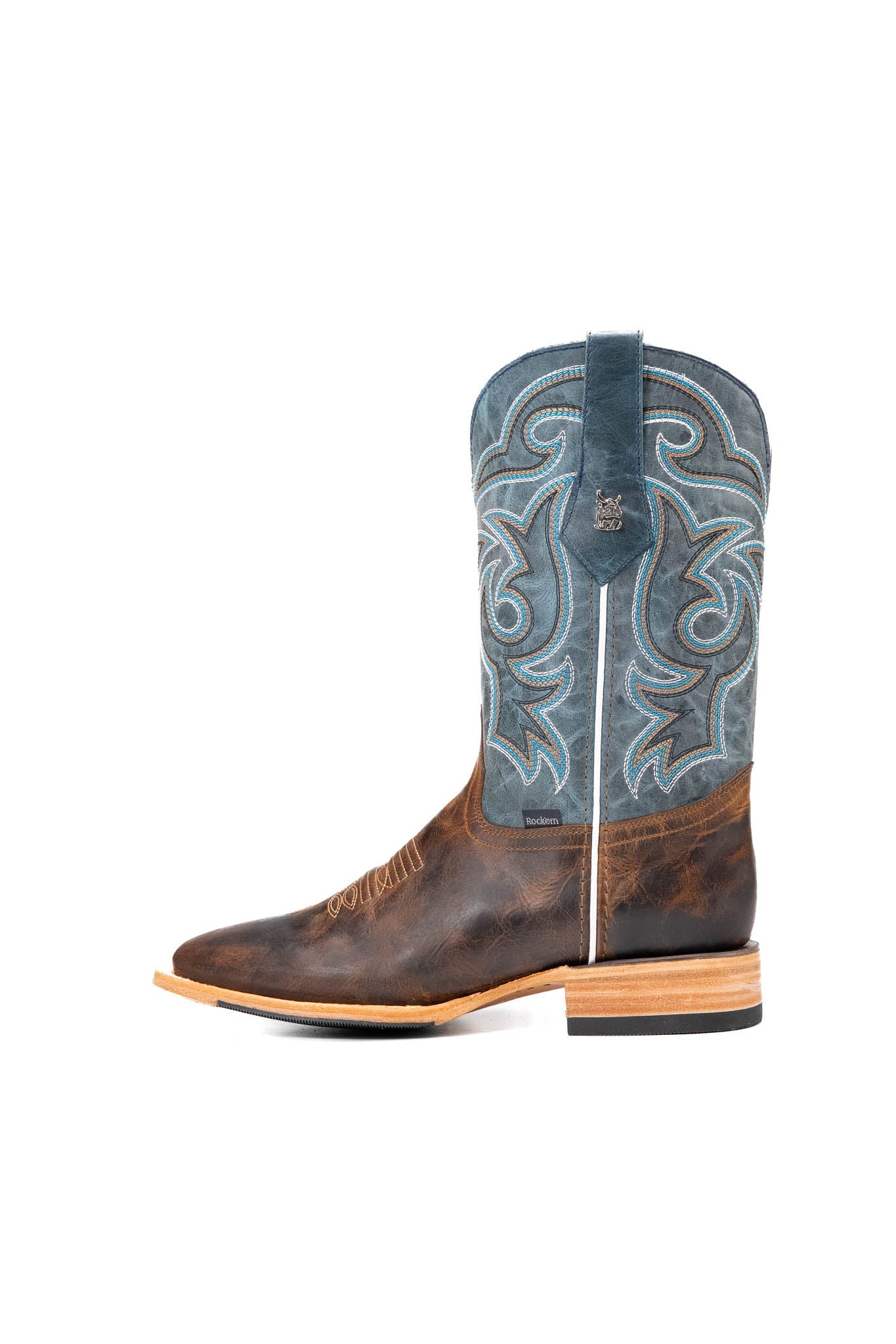 Rock'em Men's Heritage Square Toe Cowboy Boot MR04 - Honey