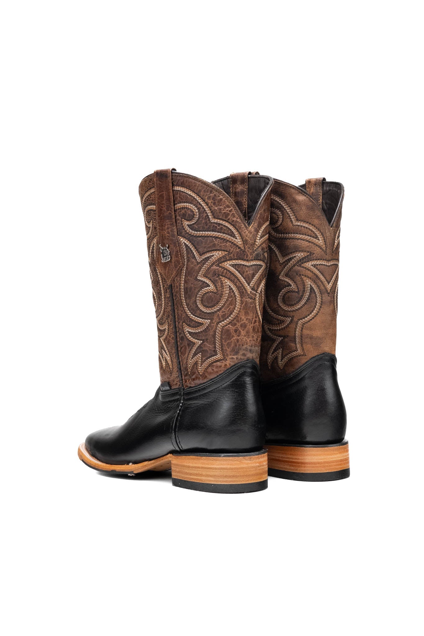 Rock'em Men's Heritage Square Toe Cowboy Boot MR05 - Black