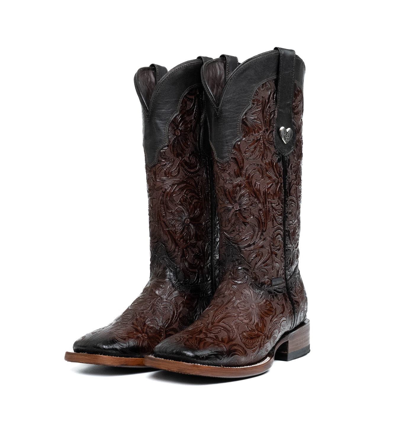 Rock'em Ruby Cincelado Square Toe Women's Boot - Brown