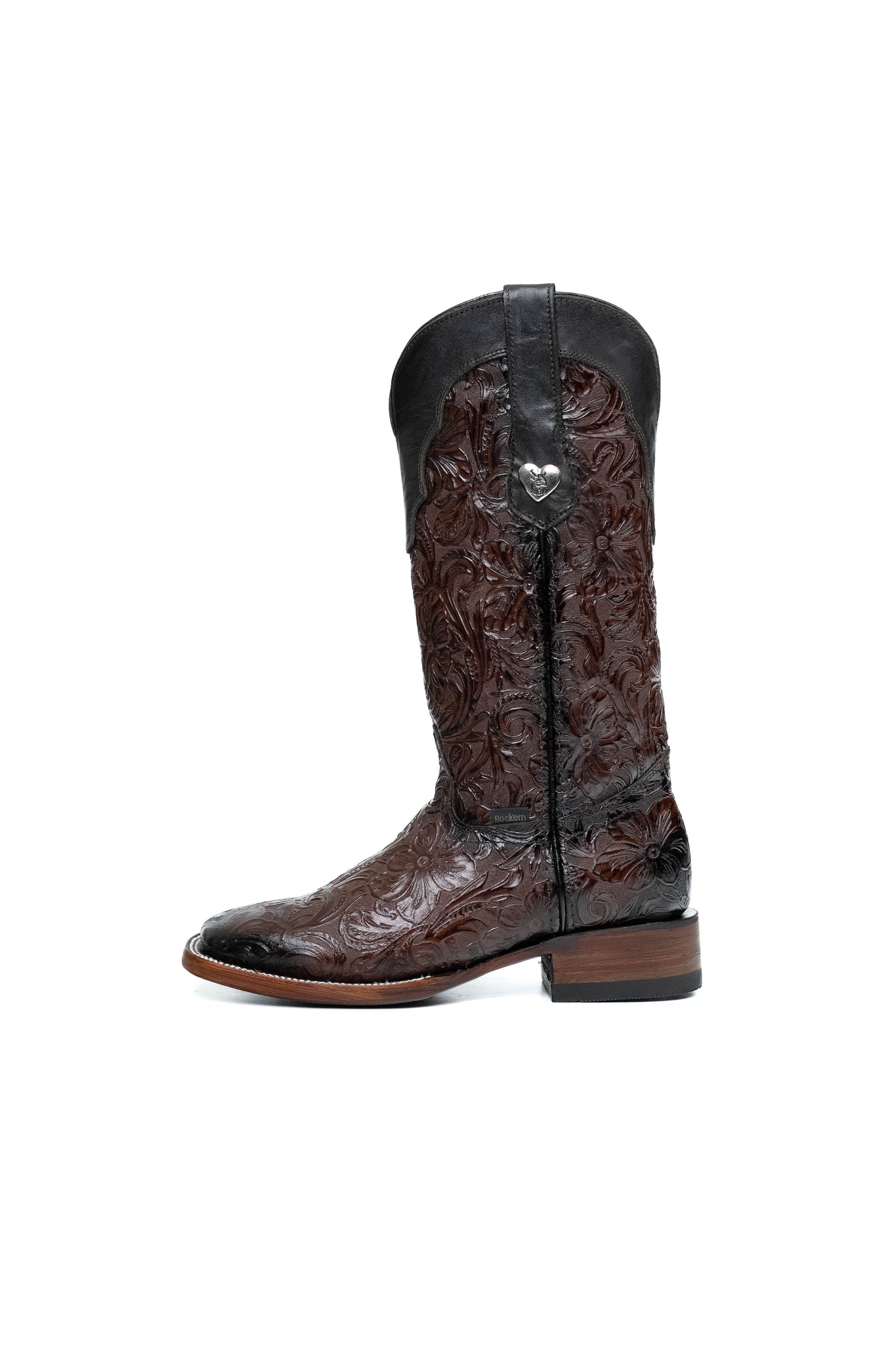 Rock'em Ruby Cincelado Square Toe Women's Boot - Brown