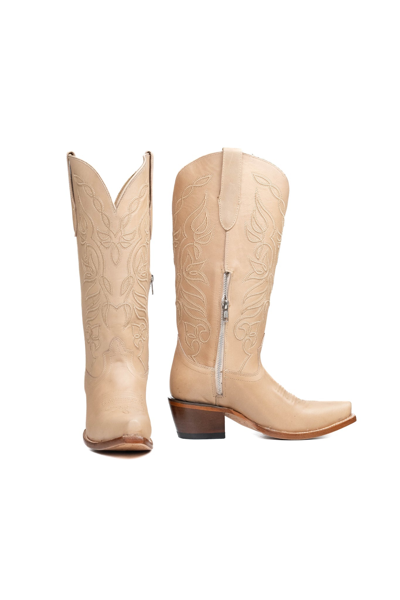 Rock'em Sally Midi Snip Toe Cowgirl Boot 010 - Latte