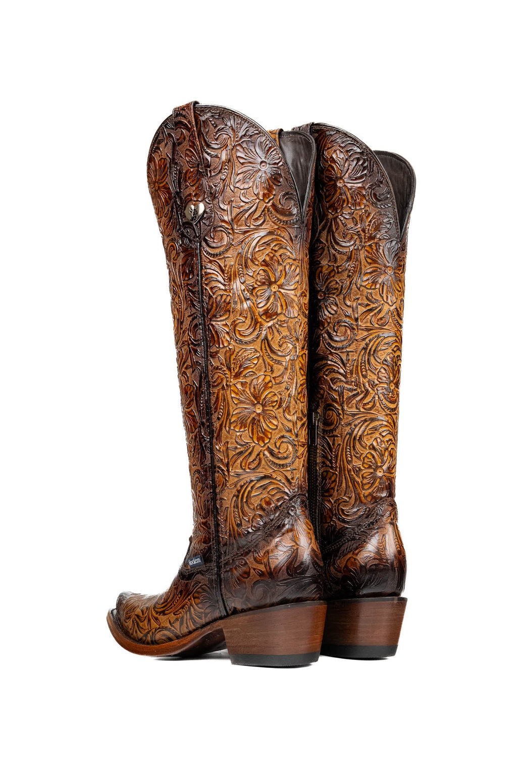 Rock'em Nancy Tall Wide Calf Snip Toe Cowgirl Boot - Honey