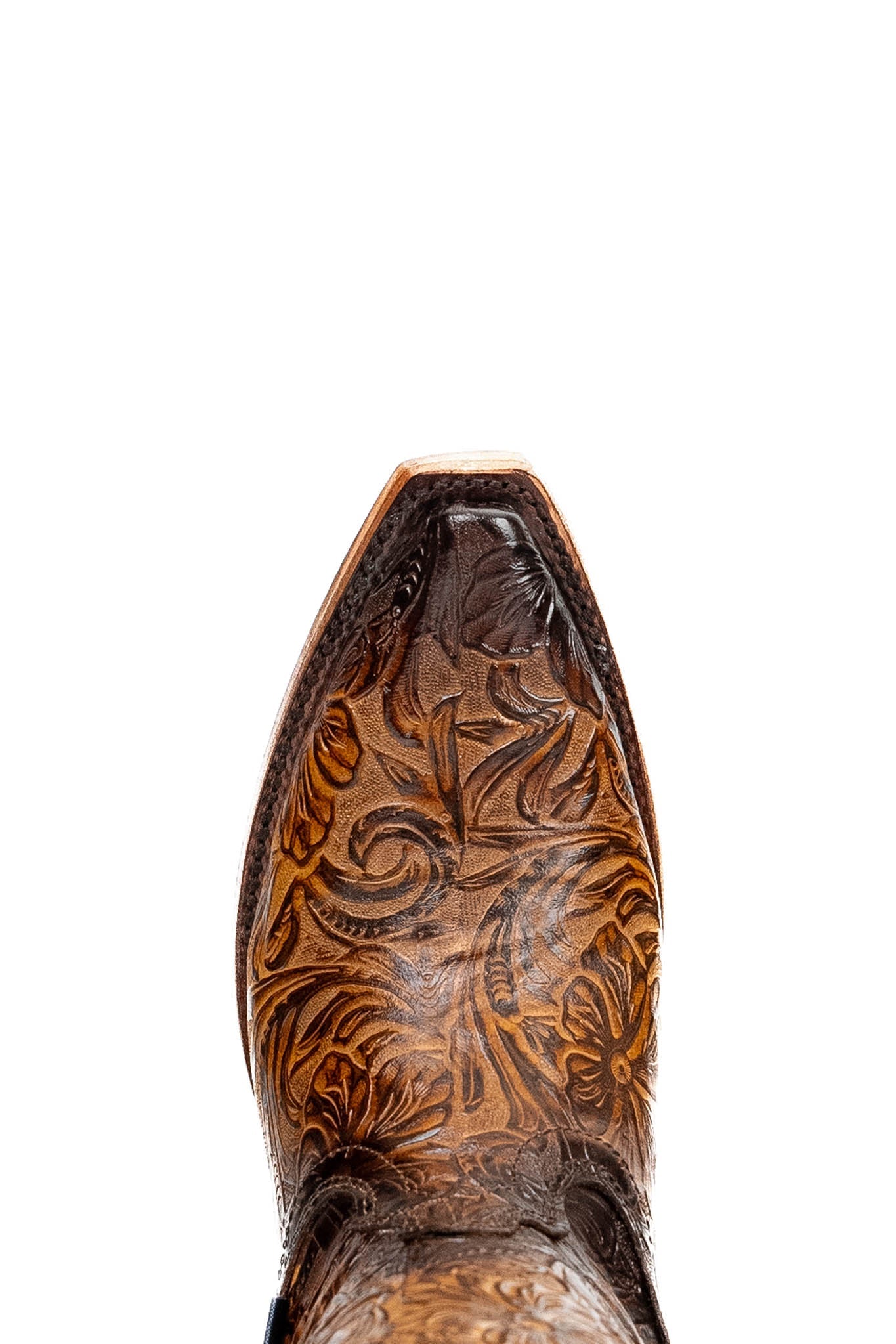 Rock'em Nancy Tall Wide Calf Snip Toe Cowgirl Boot - Honey