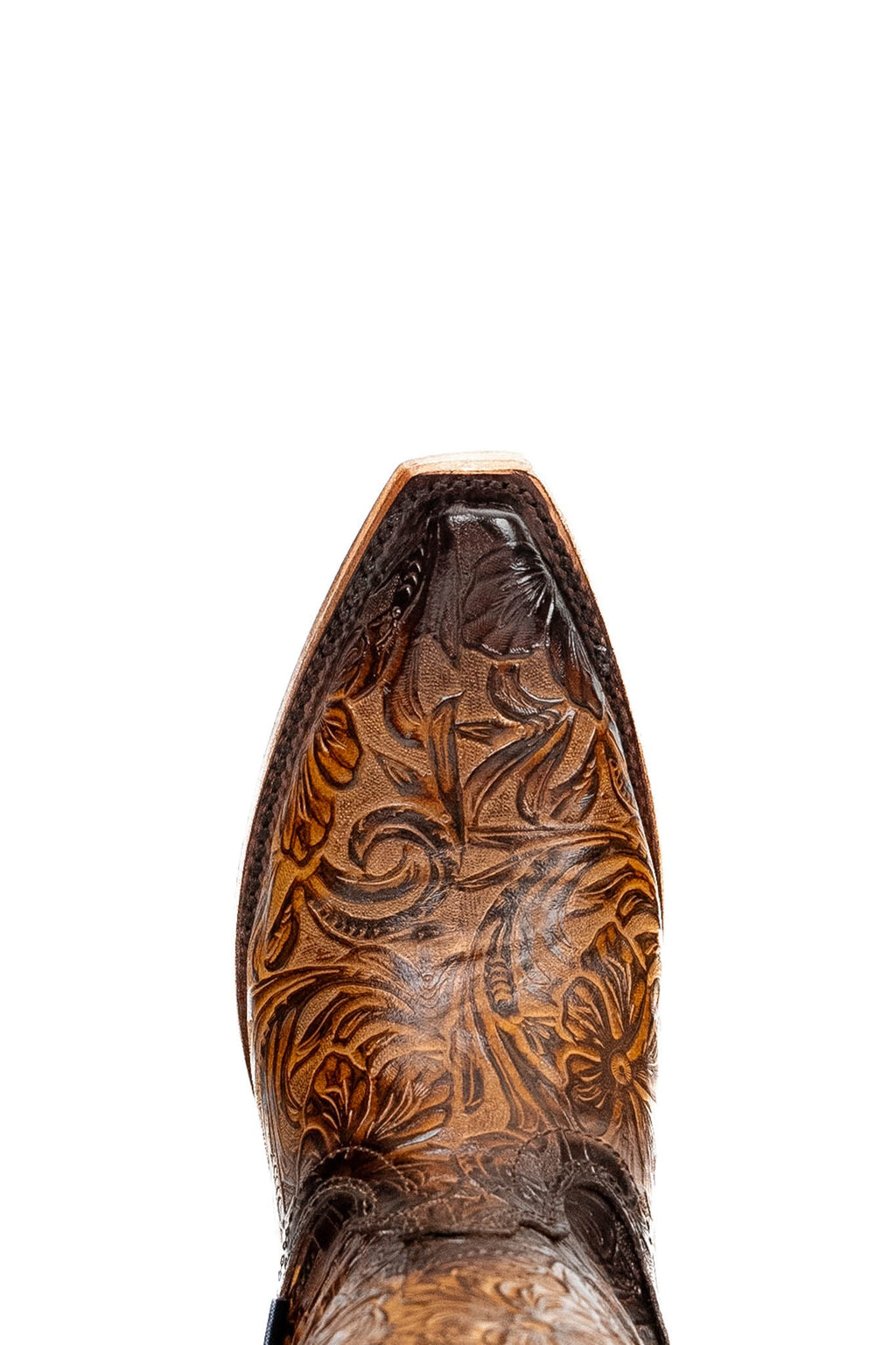 Rock'em Nancy Tall Wide Calf Snip Toe Cowgirl Boot - Honey