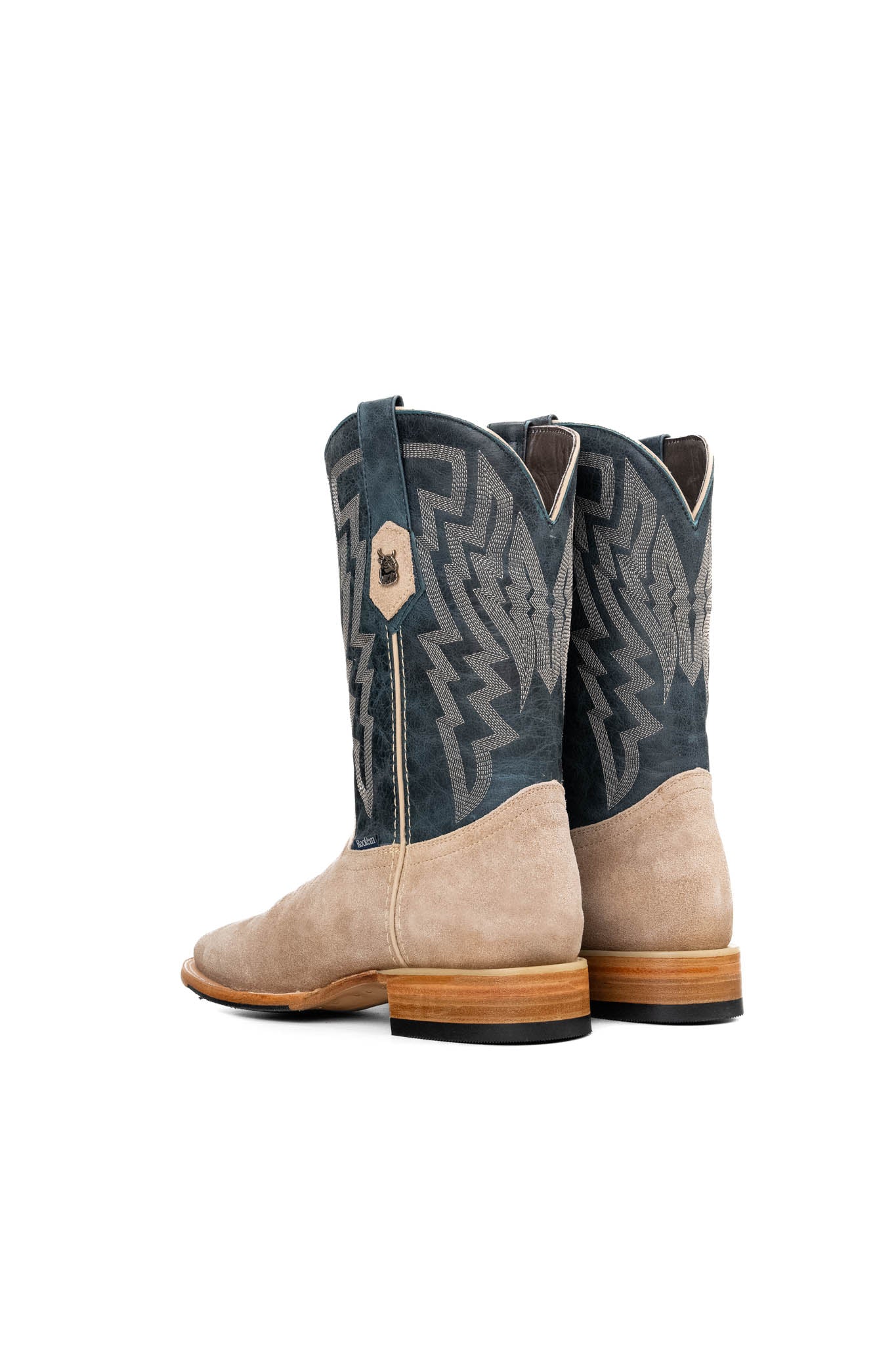 Rock'em Maverick Roughout Square Toe Cowboy Boot - Sand