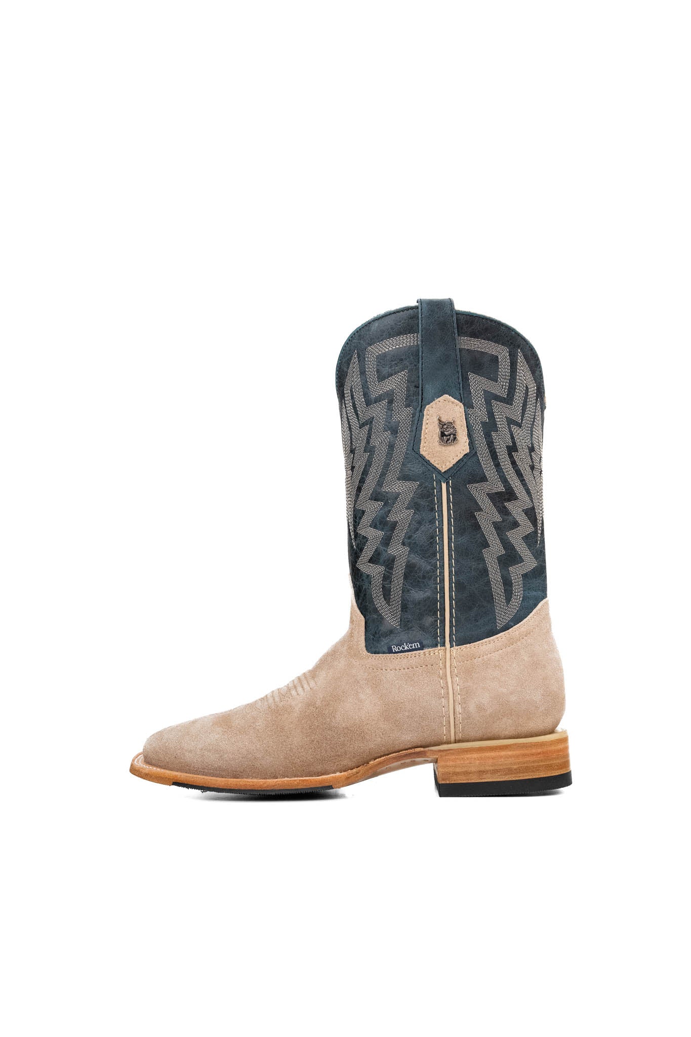 Rock'em Maverick Roughout Square Toe Cowboy Boot - Sand