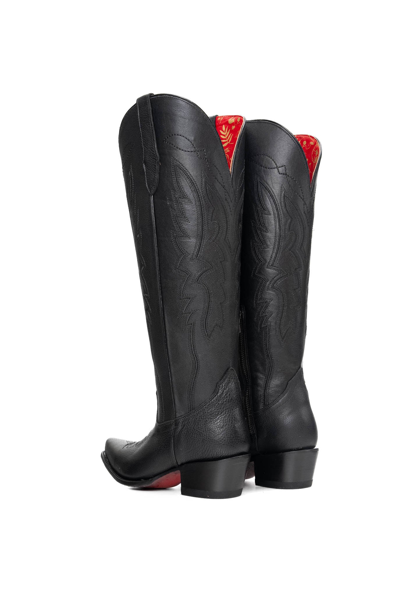 Rock'em Alexa Tall Red Bottom Wide Calf Snip Toe Cowgirl Boot