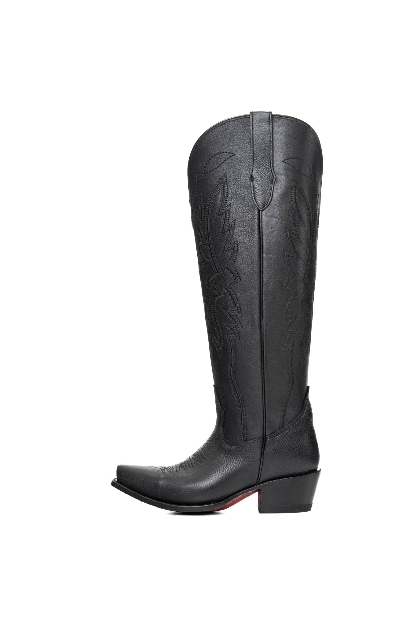 Rock'em Alexa Tall Red Bottom Wide Calf Snip Toe Cowgirl Boot