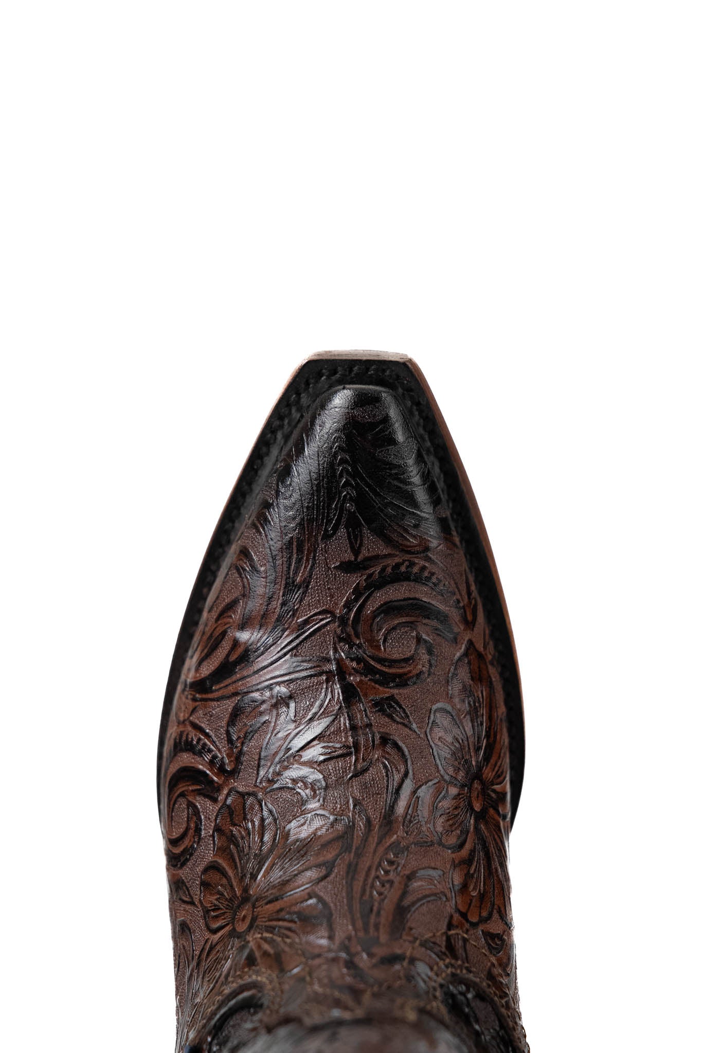 Rock'em Nancy Tall Calf Snip Toe Cowgirl Boot 013 - Brown