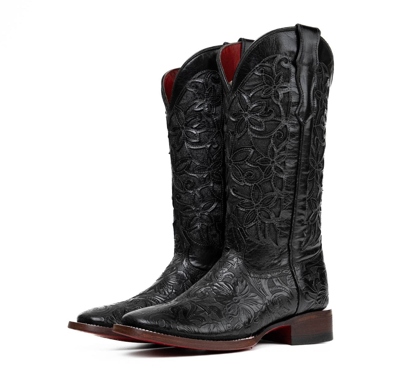 Rock'em Flor de Luz Cincelado Red Bottom Women's Boot - Black