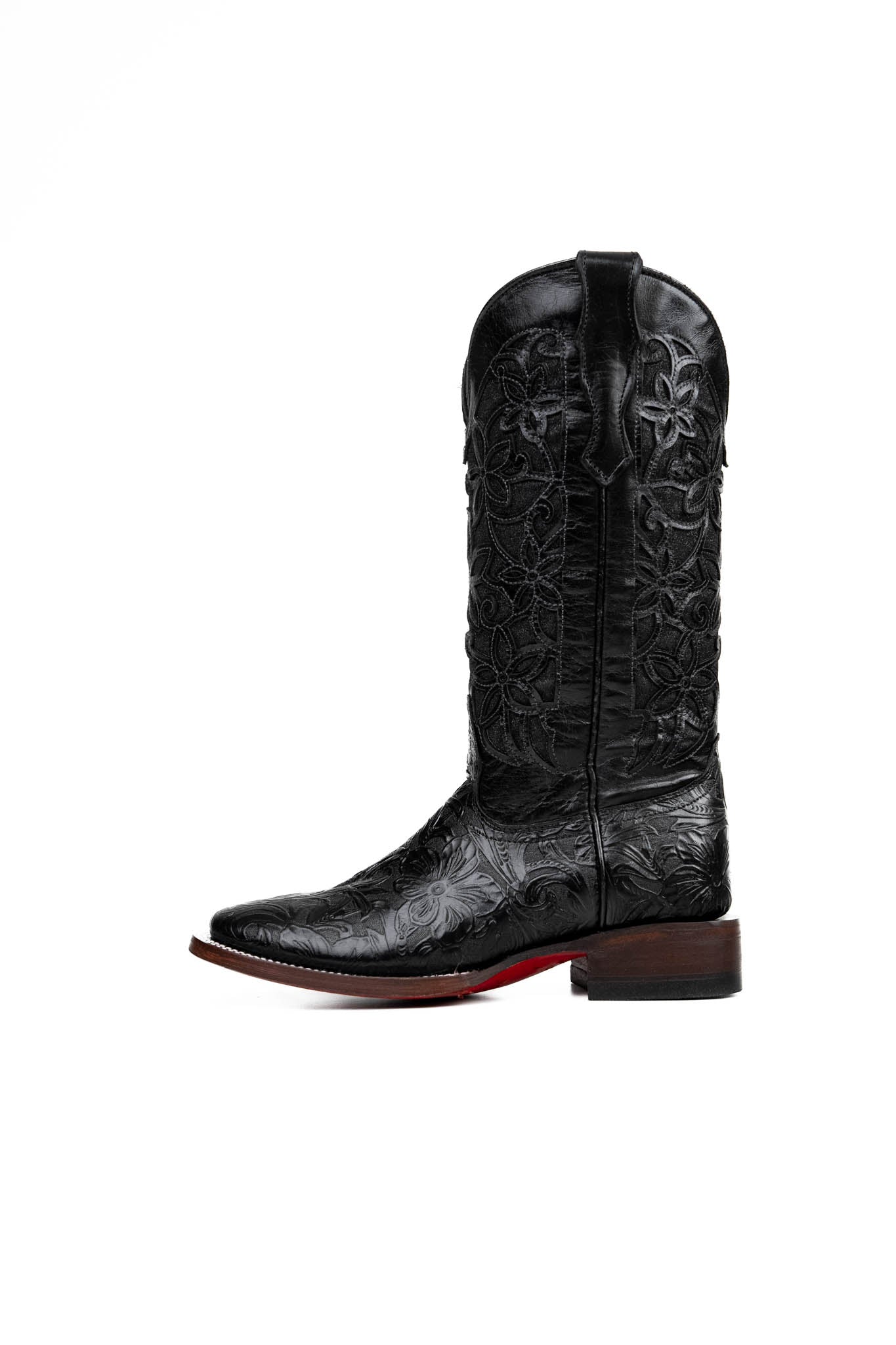 Rock'em Flor de Luz Cincelado Red Bottom Women's Boot - Black