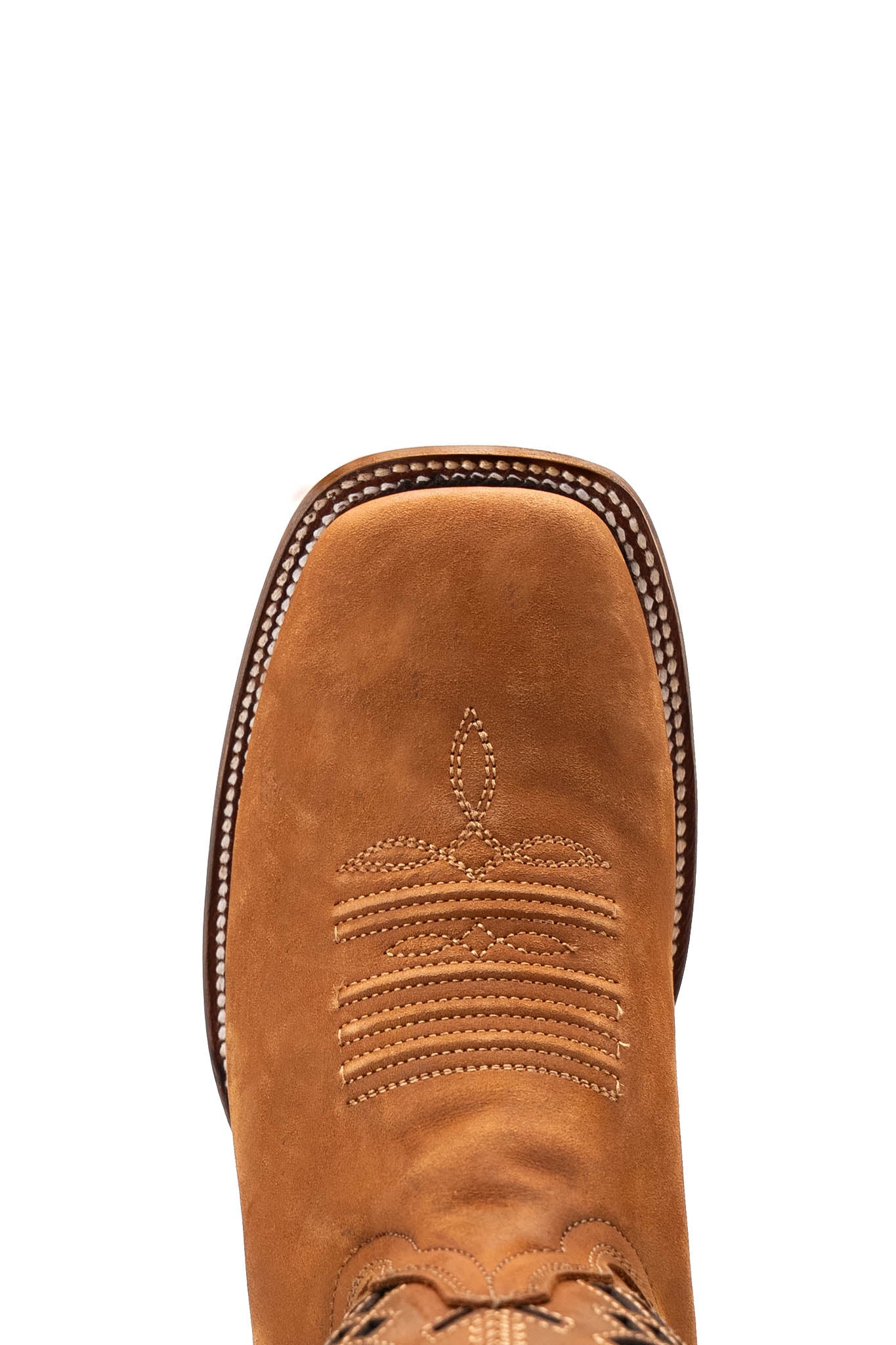 Rock'em Men's Bradley Square Toe Cowboy Boot MR18 - Nobuck Tobacco