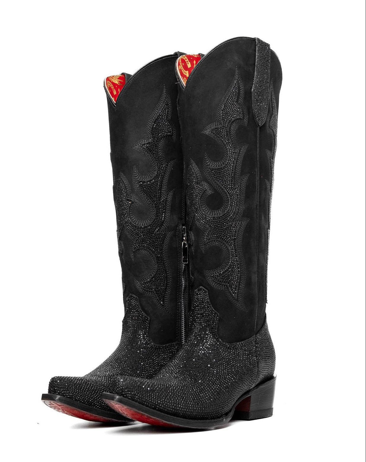 Rock'em Carter Starlight Tall Snip Toe Cowgirl Boot 009 - Black
