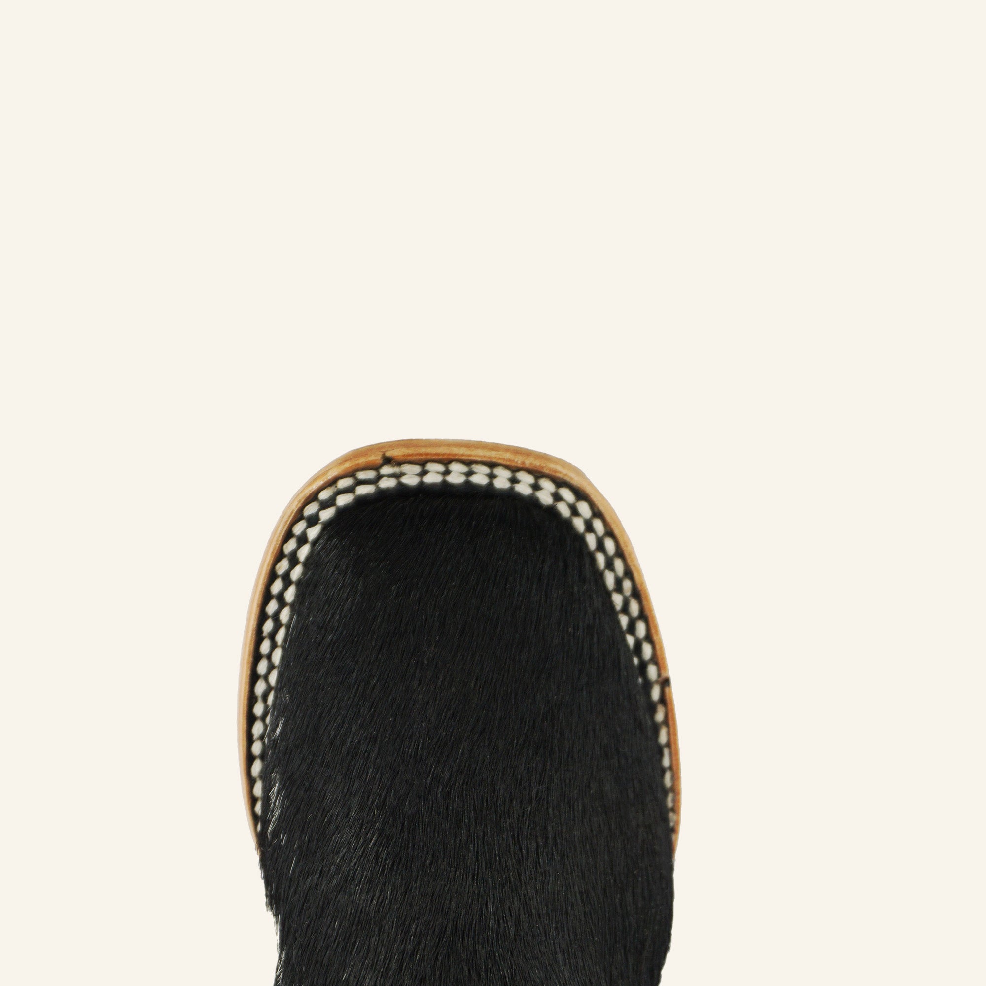 Rock'em Kids Cowhide Cowboy Boot - Black/White